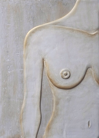Sculptural Art_Sculptural Painting_Nude Art_Figurative Art_White